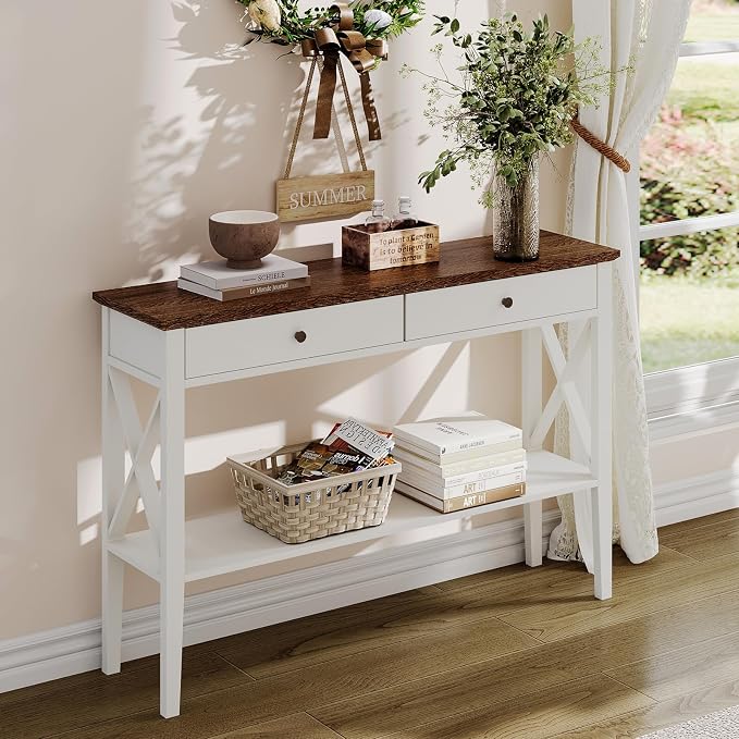 Antique White & Brown