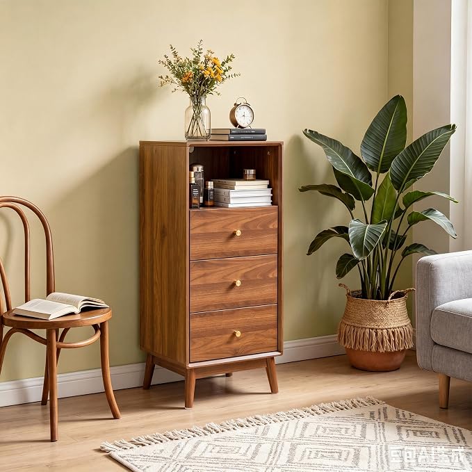 Walnut 3 Drawer