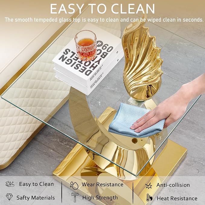 Gold End Table