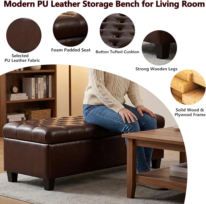 Faux Leather Brown