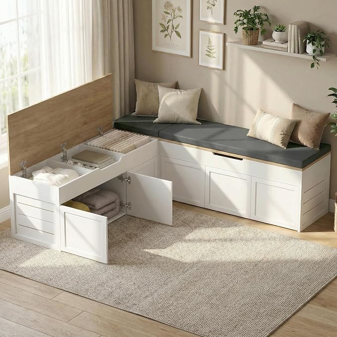 Bench+light Gray Cushion