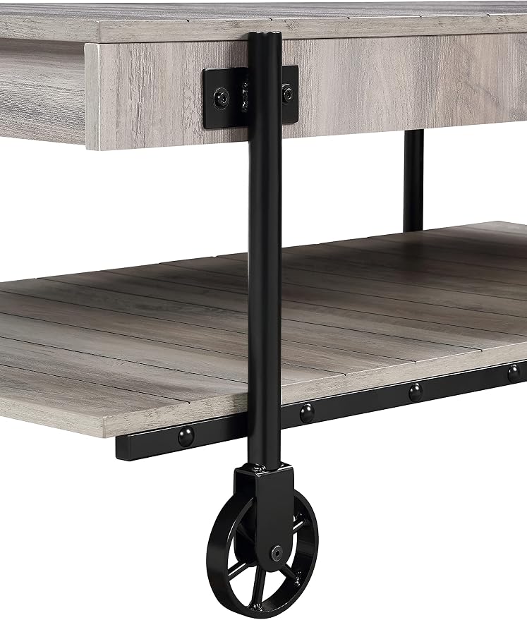 Black and Rustic Oak Brown