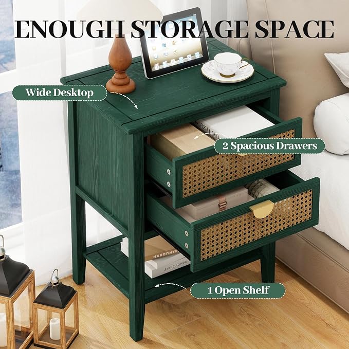 Green 2 Drawer Set of 2