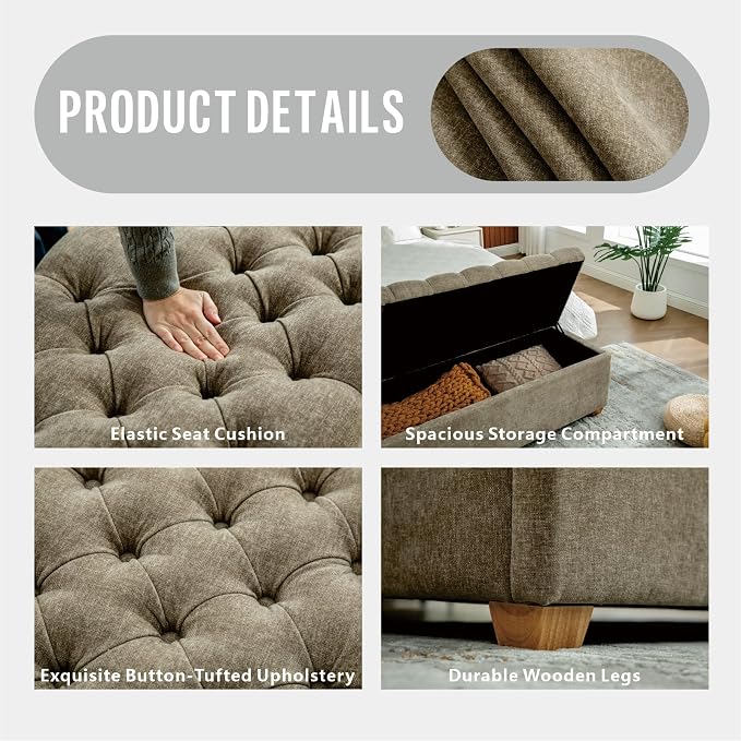 Storage Bench-taupe