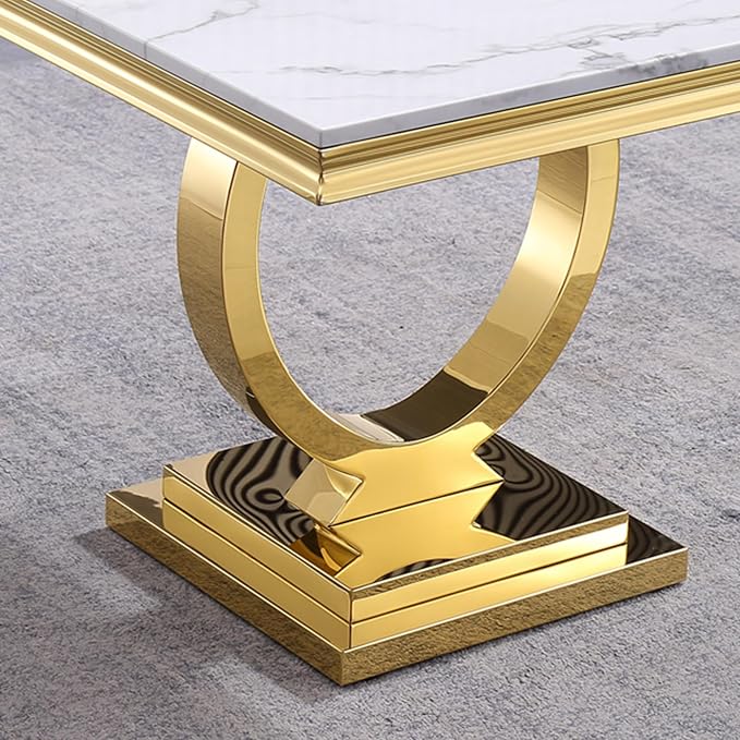 End Table - White Gold Base