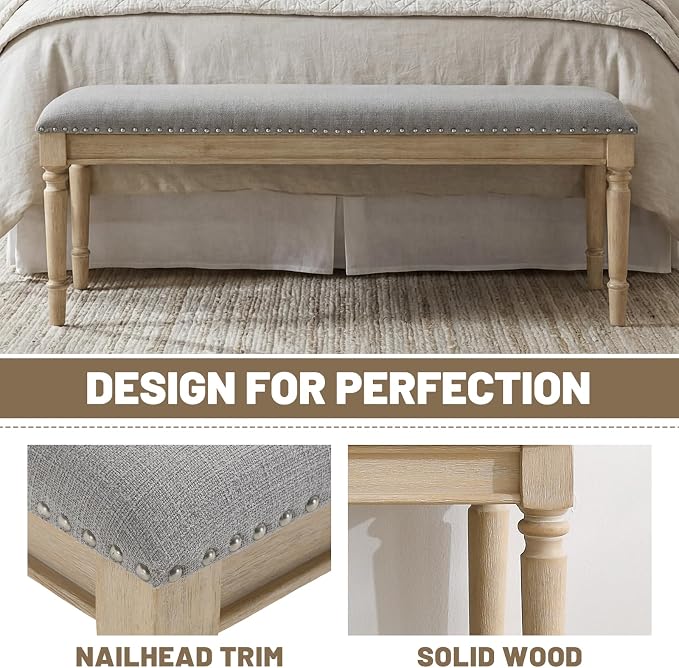 Linen Grey, Nailhead Trim