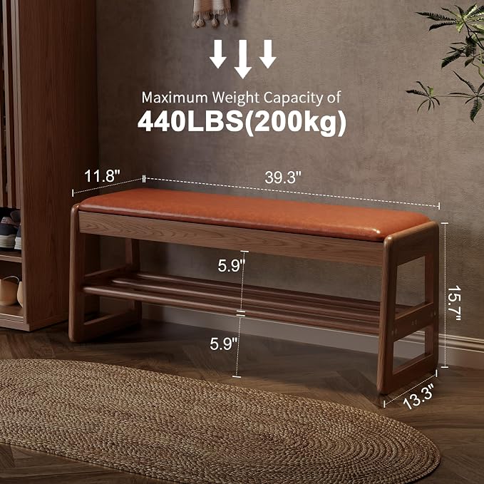 Orange Upholstered Seat