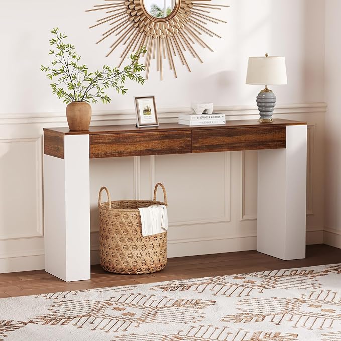 Brown and White