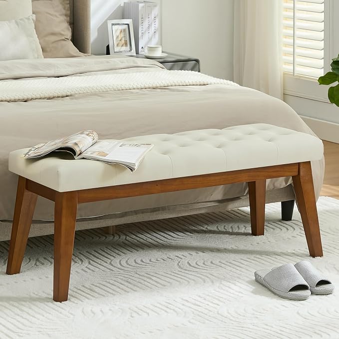 Beige-pu-tufted
