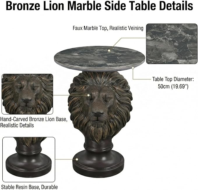 02 Lion - Antique Bronze