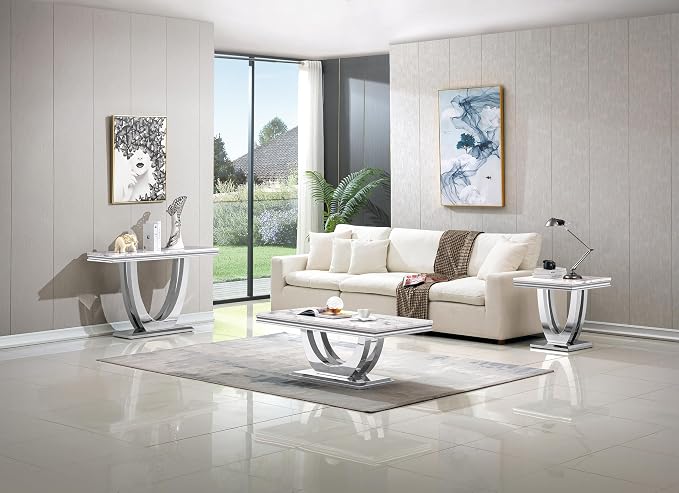 Style3:coffee Table-white&silver