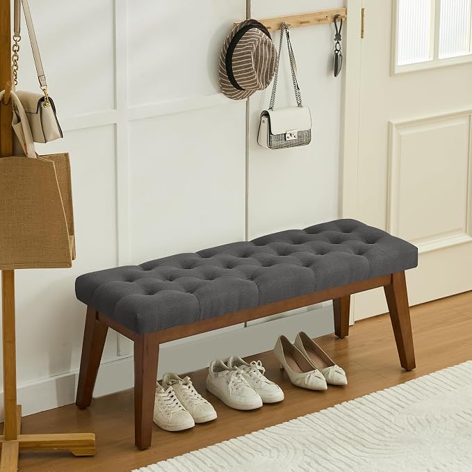 Dark Grey-linen-tufted