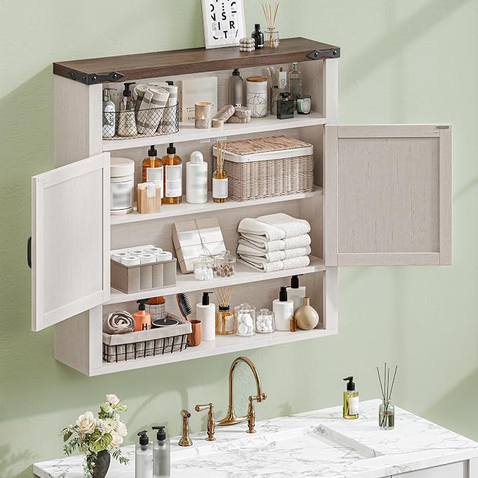Rustic White and Brown