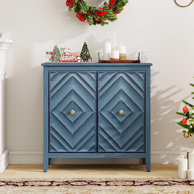Blue Accent Cabinet