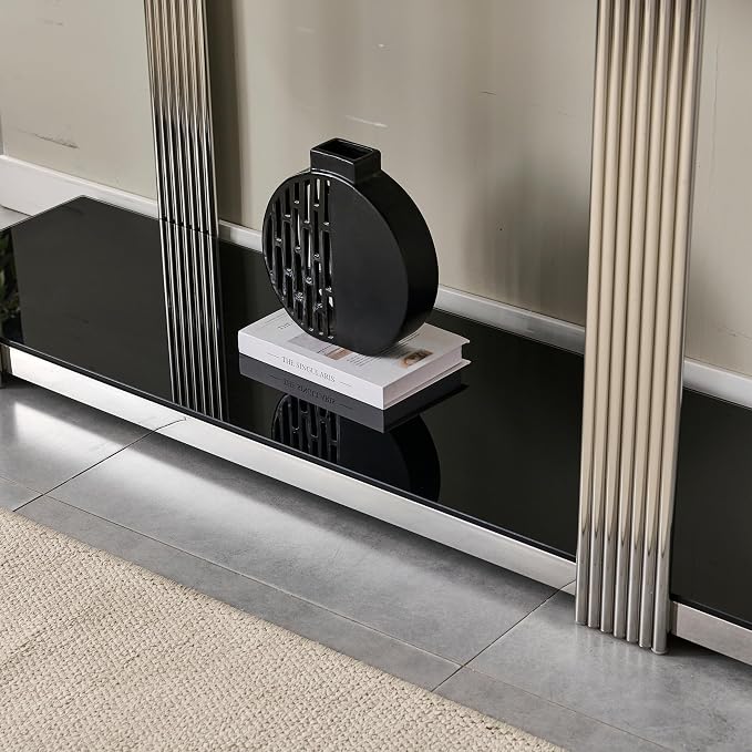 Black & Silver Console Table