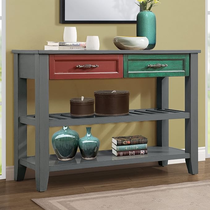 Antique Gray-wood 2shelfes