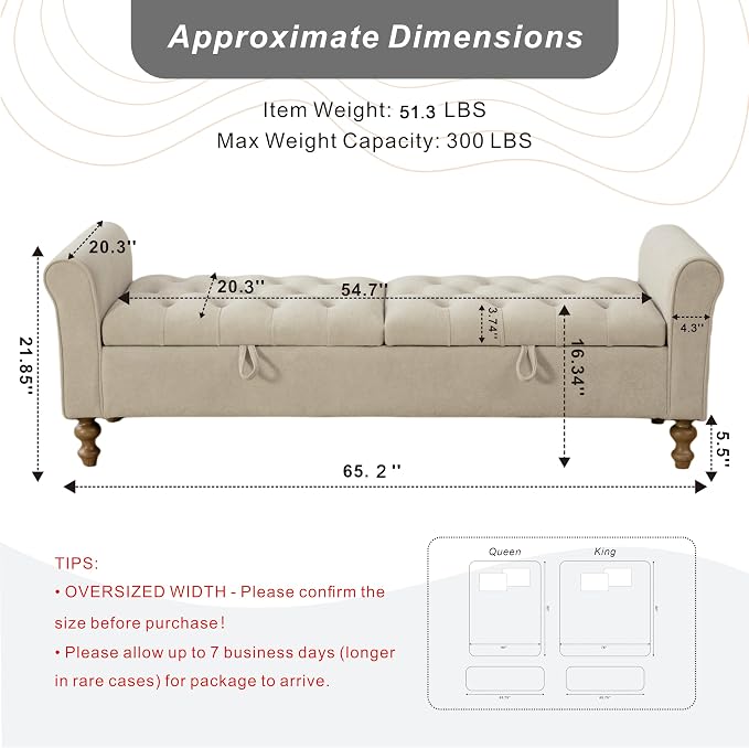 Griege Tufted 65.2''w