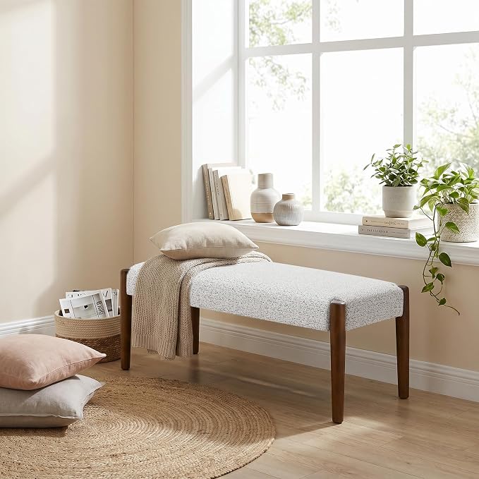 Heathered Off-white With Walnut Leg