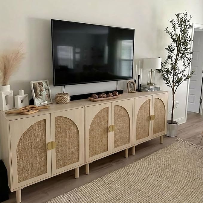Rattan Doors-beige-2pcs