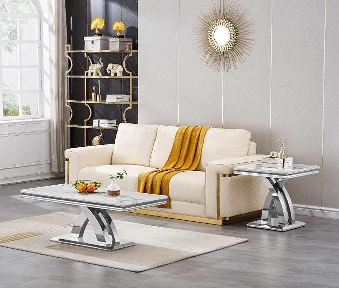White Marble& Silver2