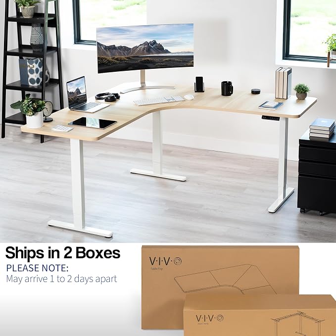 Light Wood Top / White Frame