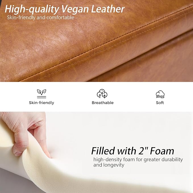 Faux Leather - Camel Brown - 55\