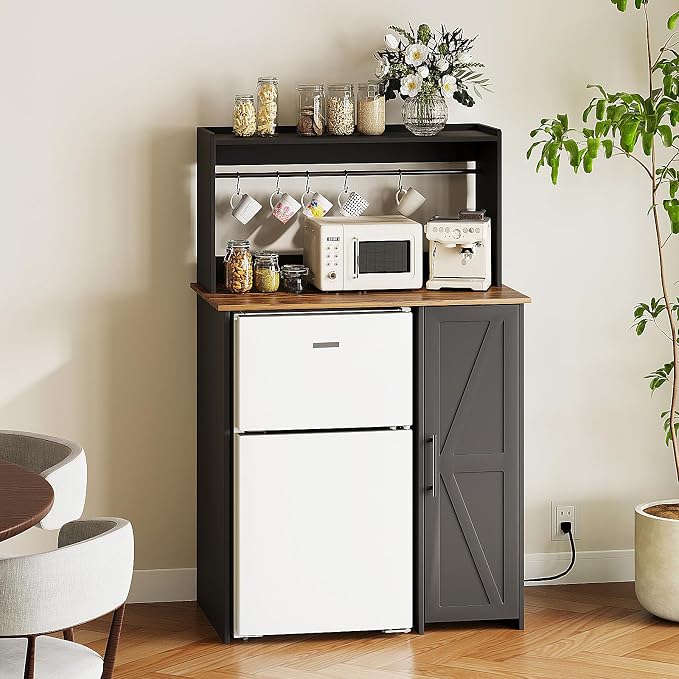 Mini Fridge Cabinet-black