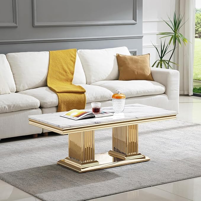 Coffee Table - White Gold