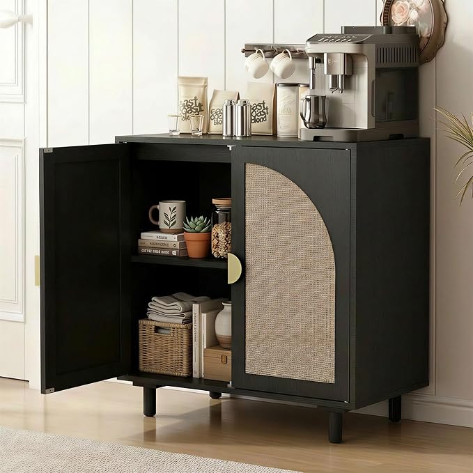 Rattan Doors-black-1pcs