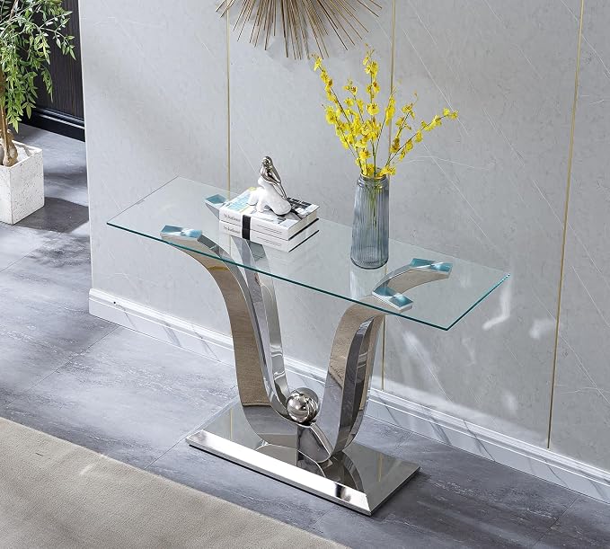 Silver Console Table
