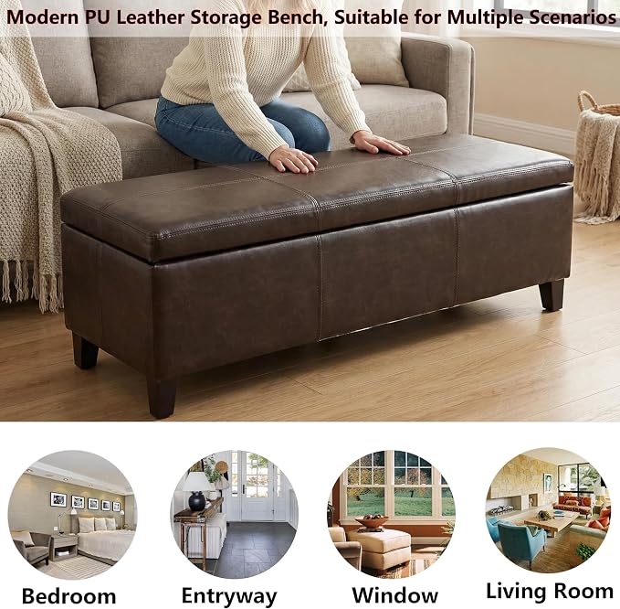 Faux Leather Brown