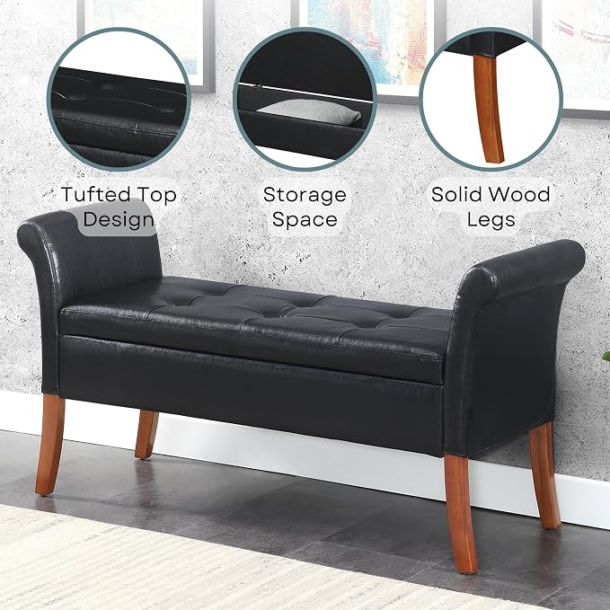 Black Faux Leather