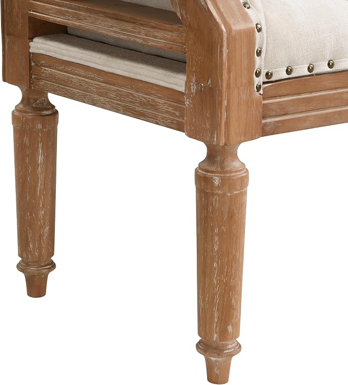 Beige+weathered Teak Finished