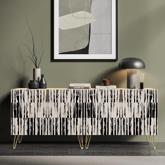 Black & Gray Grunge Line Patterns