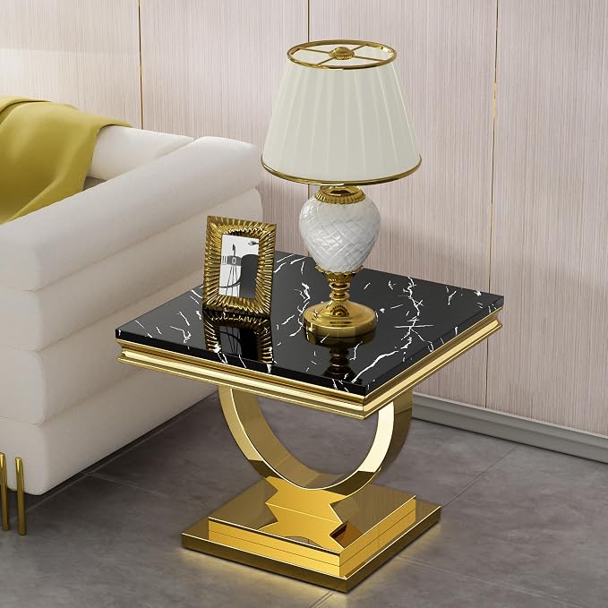 Console Table,black&gold