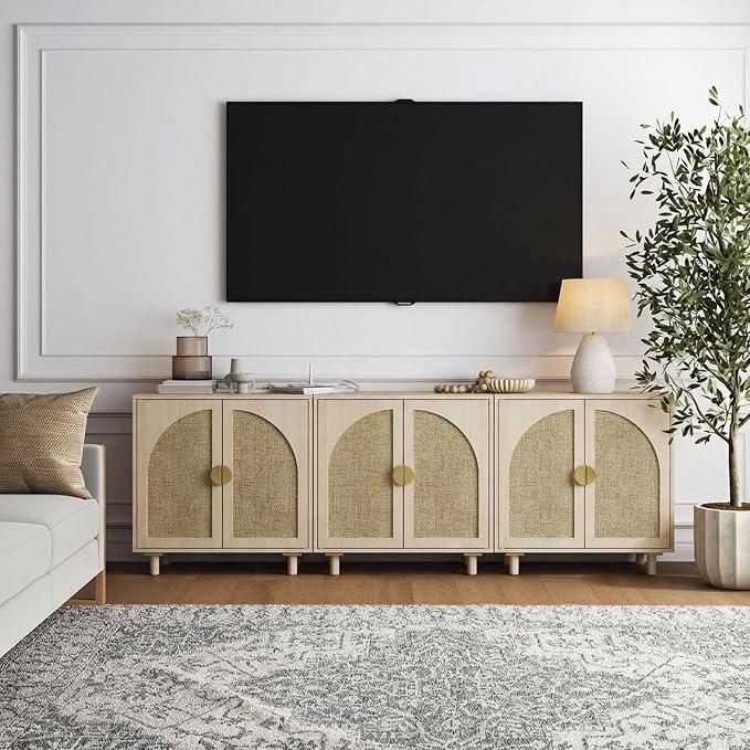 Rattan Doors-beige-2pcs