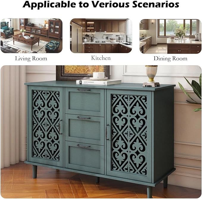 Green 2-door 3-drawer