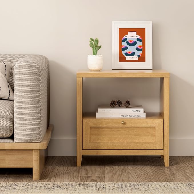 1 Drawer/Natural Oak