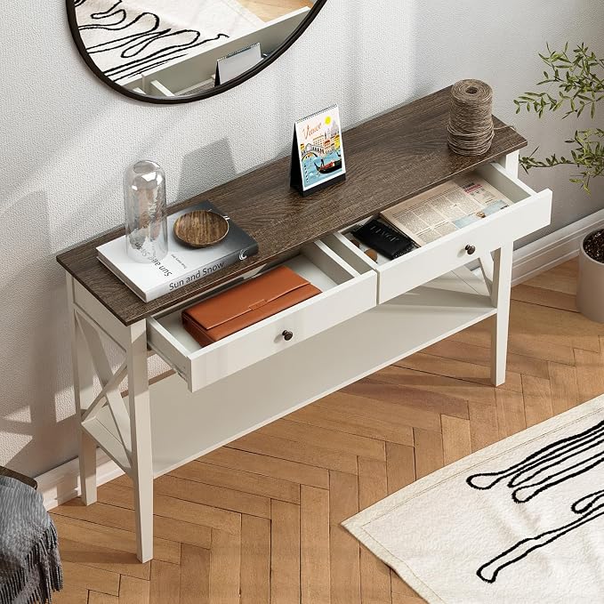 Antique White & Brown