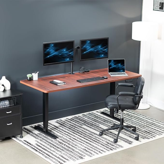 Dark Walnut Top / Black Frame