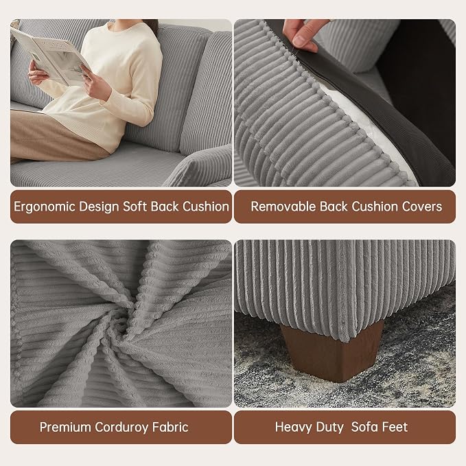 Corduroy-light Grey