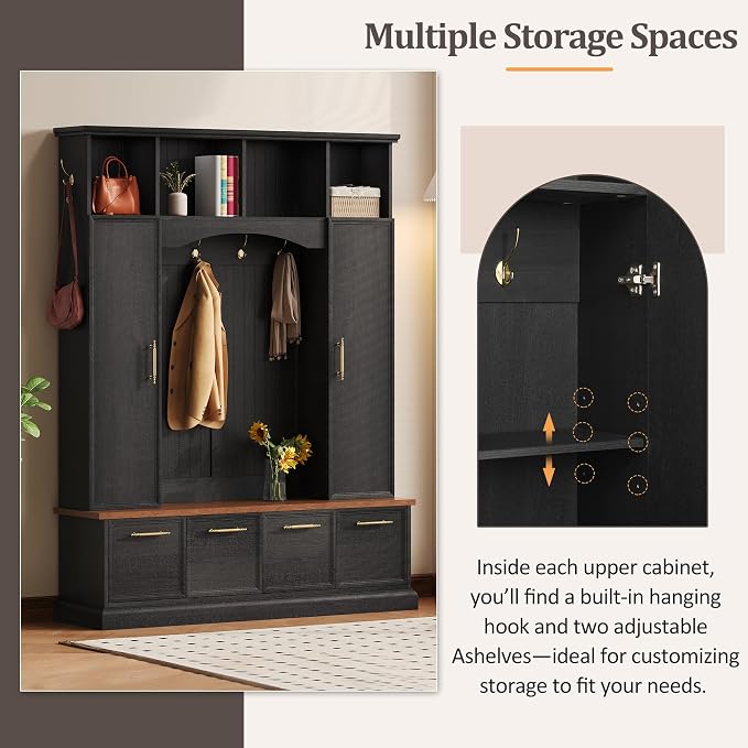 Black/Adjustable Shelves