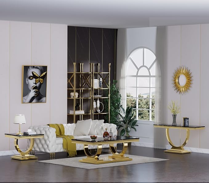 Style1:console Table-black &Gold