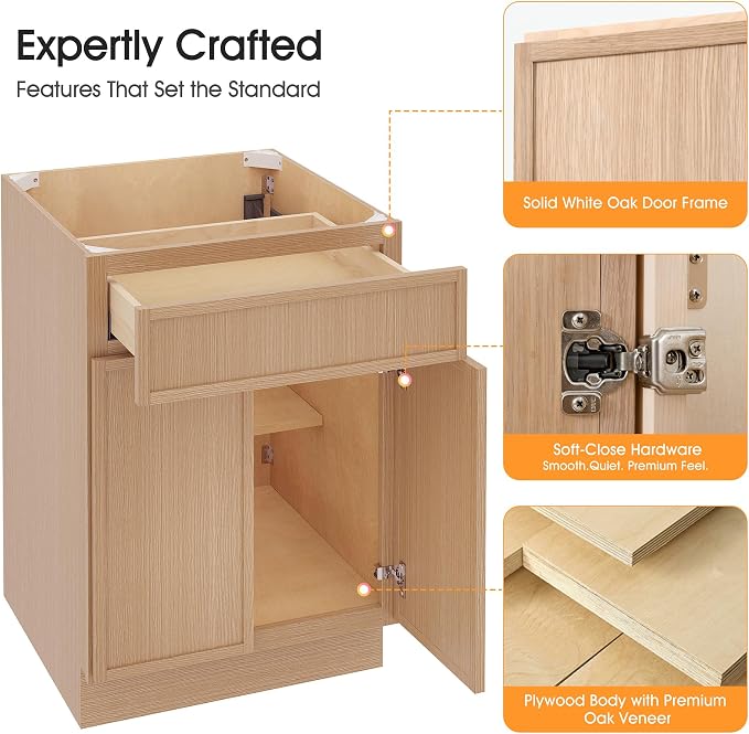 Natural With Drawer