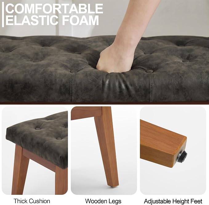 Charcoal Gray-pu-tufted