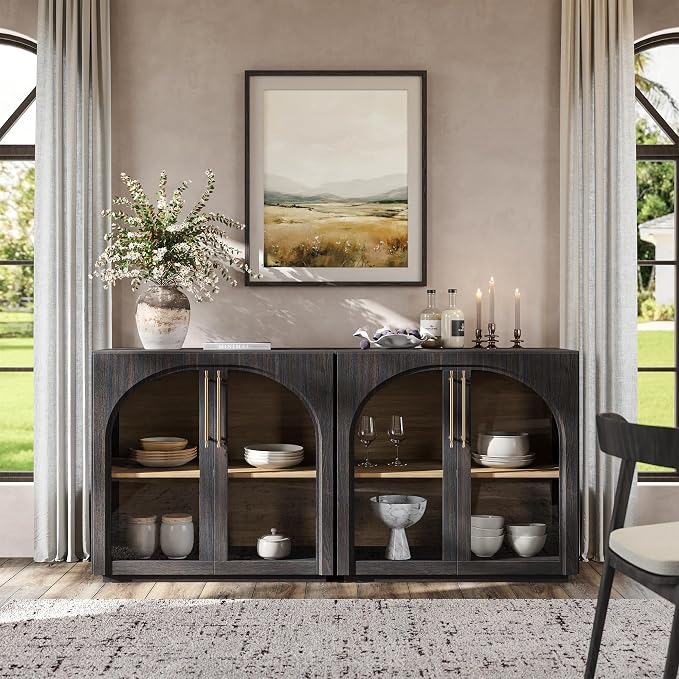 Dark Walnut-glass Doors