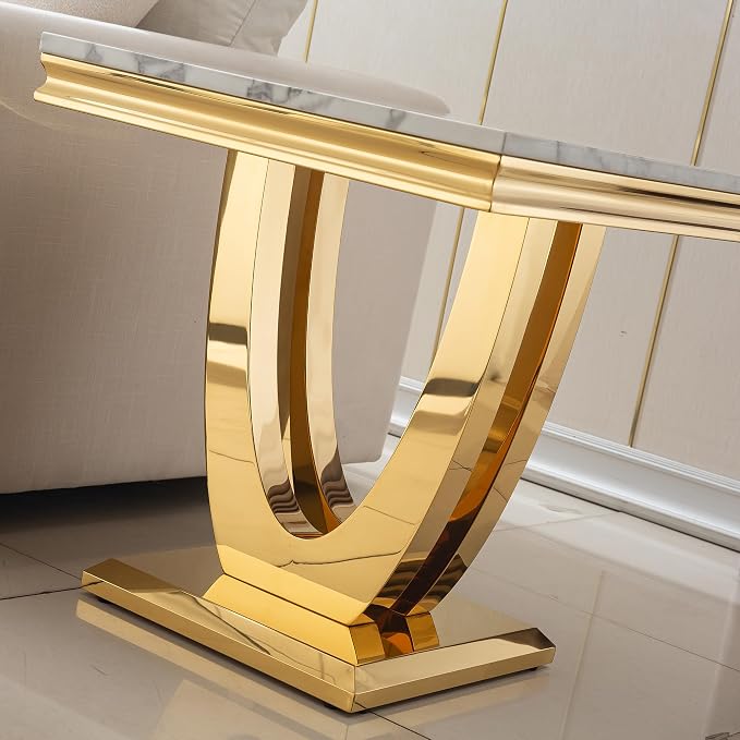 Style3:end Table-white&gold