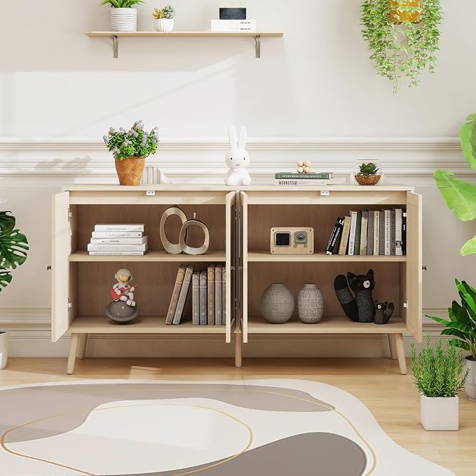 Natural - 4 Door Cabinet