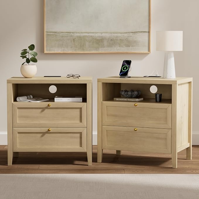 2 Drawers/Light Oak