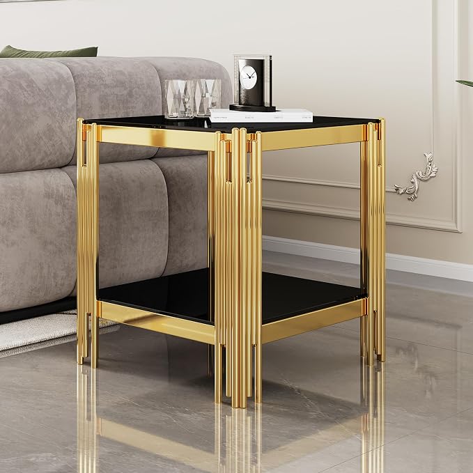 End Table-black & Gold